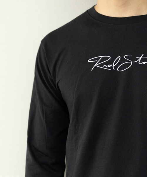 STYLEBLOCK（スタイルブロック）の「プリントロングTシャツ（Tシャツ/カットソー・メンズ・ネイビー/ホワイト系その他2/ホワイト/ベージュ/ホワイト系その他/ブラック系その他/カーキ/ブラック/サックスブルー・M/L/LL）」の22枚目の写真