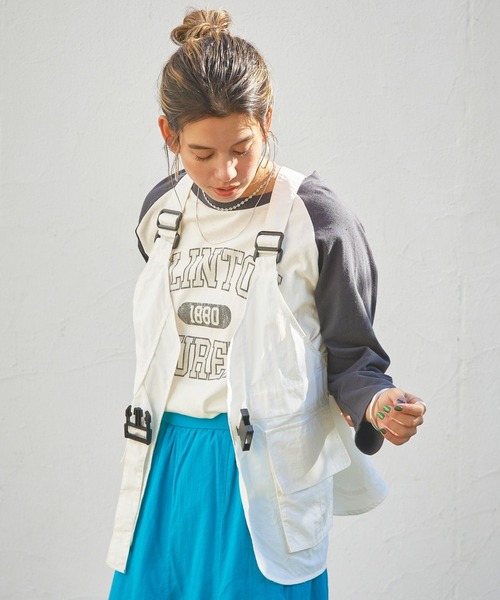 BAYFLOW(ベイフロー)の「フィッシングベスト(ベスト・レディース・ブラック/オフホワイト・FREE)」の7枚目の写真