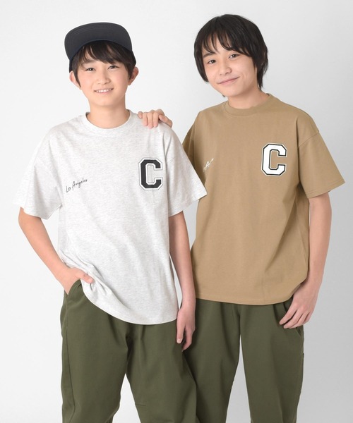 GLAZOS(グラソス)の「【接触冷感】アソートカレッジシティロゴ半袖Tシャツ(Tシャツ/カットソー・キッズ・ブルー/オートミール/ベージュ/ブラック/グレー/ホワイト/カーキ・150cm/130cm/160cm/170cm/140cm)」の5枚目の写真