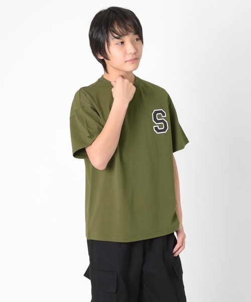 GLAZOS(グラソス)の「【接触冷感】アソートカレッジシティロゴ半袖Tシャツ(Tシャツ/カットソー・キッズ・ブルー/オートミール/ベージュ/ブラック/グレー/ホワイト/カーキ・150cm/130cm/160cm/170cm/140cm)」の6枚目の写真