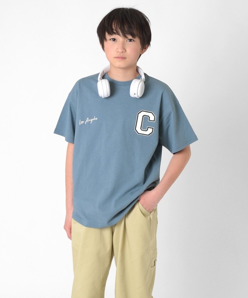 GLAZOS(グラソス)の「【接触冷感】アソートカレッジシティロゴ半袖Tシャツ(Tシャツ/カットソー・キッズ・ブルー/オートミール/ベージュ/ブラック/グレー/ホワイト/カーキ・150cm/130cm/160cm/170cm/140cm)」の7枚目の写真