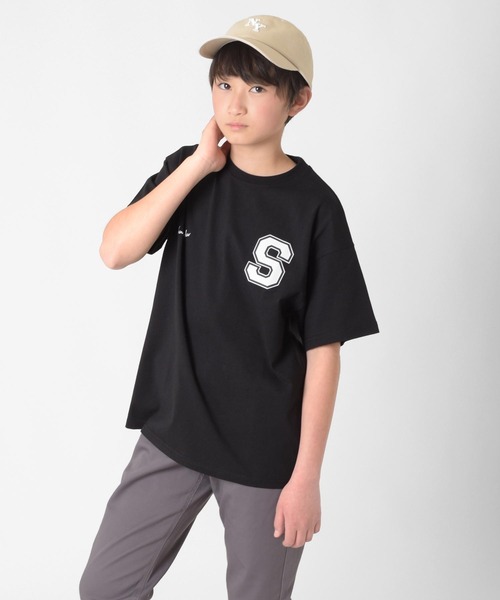 GLAZOS(グラソス)の「【接触冷感】アソートカレッジシティロゴ半袖Tシャツ(Tシャツ/カットソー・キッズ・ブルー/オートミール/ベージュ/ブラック/グレー/ホワイト/カーキ・150cm/130cm/160cm/170cm/140cm)」の2枚目の写真