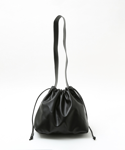 soeur（スール）の「SOEUR/ドローストリングショルダーBAG（トートバッグ・レディース・ブラック/オフホワイト・フリー）」の8枚目の写真