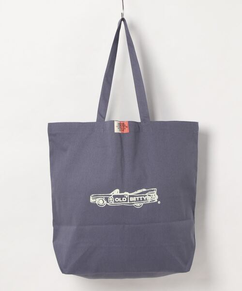 OLD BETTY'S(オールドベティーズ)の「Canvas Tote BAG(L)(トートバッグ・レディース・ブルーグレー/モスグリーン系・L)」の7枚目の写真
