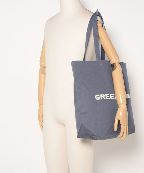OLD BETTY'S(オールドベティーズ)の「Canvas Tote BAG(L)(トートバッグ・レディース・ブルーグレー/モスグリーン系・L)」の6枚目の写真