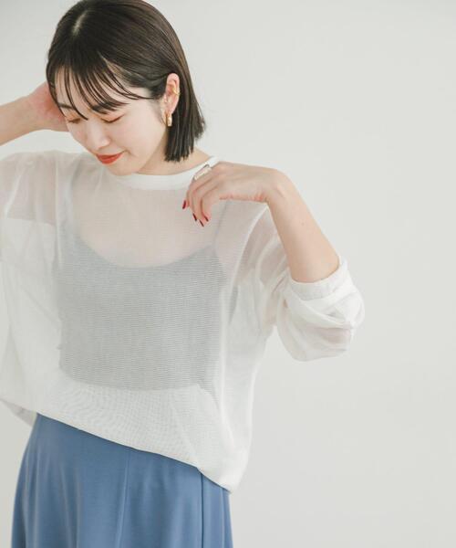 ITEMS URBANRESEARCH(アイテムズ アーバンリサーチ)の「メッシュトップス+Tシャツ レイヤードセット(Tシャツ/カットソー・メンズ・グリーン系その他/ブラック系その他/グレー系その他・MEDIUM/LARGE)」の4枚目の写真