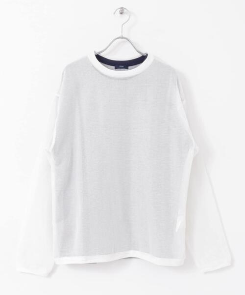 ITEMS URBANRESEARCH(アイテムズ アーバンリサーチ)の「メッシュトップス+Tシャツ レイヤードセット(Tシャツ/カットソー・メンズ・グリーン系その他/ブラック系その他/グレー系その他・MEDIUM/LARGE)」の8枚目の写真