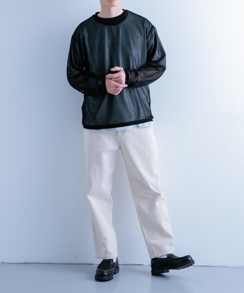 ITEMS URBANRESEARCH(アイテムズ アーバンリサーチ)の「メッシュトップス+Tシャツ レイヤードセット(Tシャツ/カットソー・メンズ・グリーン系その他/ブラック系その他/グレー系その他・MEDIUM/LARGE)」の17枚目の写真