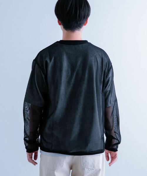 ITEMS URBANRESEARCH(アイテムズ アーバンリサーチ)の「メッシュトップス+Tシャツ レイヤードセット(Tシャツ/カットソー・メンズ・グリーン系その他/ブラック系その他/グレー系その他・MEDIUM/LARGE)」の20枚目の写真