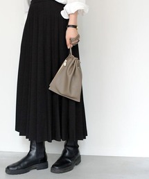 【blancle】bc1171 S.LEATHER ZIP DRAWSTRING S