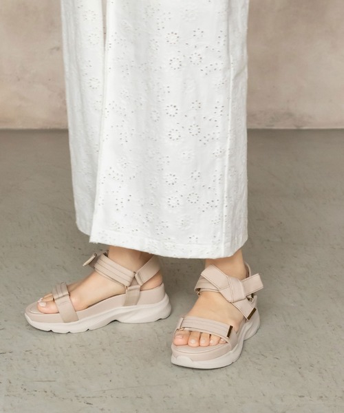 RANDA（ランダ）の「2WAY リボンスポーツサンダル（サンダル