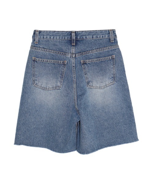 AMAIL(アマイル)の「Half cutting denim(デニムパンツ・レディース・ブルー・S/M)」の8枚目の写真