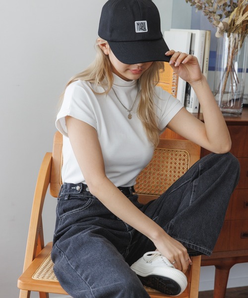 Ada.（エイダ）の「韓国ファッション 秋も大活躍アイテム！ もっちり柔らか！ フレンチスリーブ スムース カットソー 韓国 トップス（Tシャツ/カットソー・レディース・ブラック/ブラウン/ホワイト・FREE）」の9枚目の写真