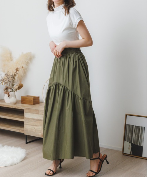 Ada.（エイダ）の「韓国ファッション 秋も大活躍アイテム！ もっちり柔らか！ フレンチスリーブ スムース カットソー 韓国 トップス（Tシャツ/カットソー・レディース・ブラック/ブラウン/ホワイト・FREE）」の10枚目の写真