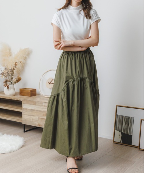 Ada.（エイダ）の「韓国ファッション 秋も大活躍アイテム！ もっちり柔らか！ フレンチスリーブ スムース カットソー 韓国 トップス（Tシャツ/カットソー・レディース・ブラック/ブラウン/ホワイト・FREE）」の11枚目の写真