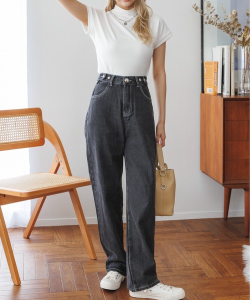 Ada.（エイダ）の「韓国ファッション 秋も大活躍アイテム！ もっちり柔らか！ フレンチスリーブ スムース カットソー 韓国 トップス（Tシャツ/カットソー・レディース・ブラック/ブラウン/ホワイト・FREE）」の15枚目の写真