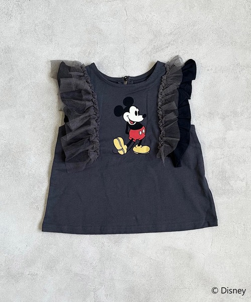 Disney（ディズニー）の「【Disney】ミッキーマウス ラッフルカットソー(90～150cm)（Tシャツ/カットソー・キッズ・チャコール/ピンク・90/100/110/120/130/140/150）」の2枚目の写真