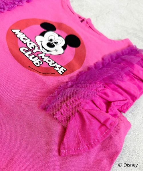 Disney（ディズニー）の「【Disney】ミッキーマウス ラッフルカットソー(90～150cm)（Tシャツ/カットソー・キッズ・チャコール/ピンク・90/100/110/120/130/140/150）」の4枚目の写真