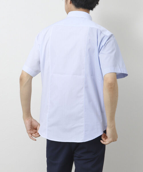 NOLLEY'S goodman(ノーリーズグッドマン)の「T/Cクロス 切り替え半袖BDシャツ(シャツ/ブラウス・メンズ・ネイビー/ブルー・S/M/L)」の17枚目の写真