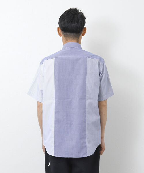NOLLEY'S goodman(ノーリーズグッドマン)の「T/Cクロス 切り替え半袖BDシャツ(シャツ/ブラウス・メンズ・ネイビー/ブルー・S/M/L)」の22枚目の写真