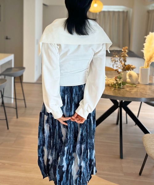 Jewelobe（ジュエローブ）の「ワイドカラージップアップトレーナー（ブルゾン・レディース・ホワイト/ブラック・FREE）」の17枚目の写真