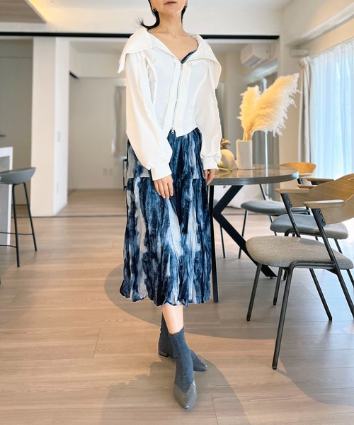 Jewelobe（ジュエローブ）の「ワイドカラージップアップトレーナー（ブルゾン・レディース・ホワイト/ブラック・FREE）」の19枚目の写真