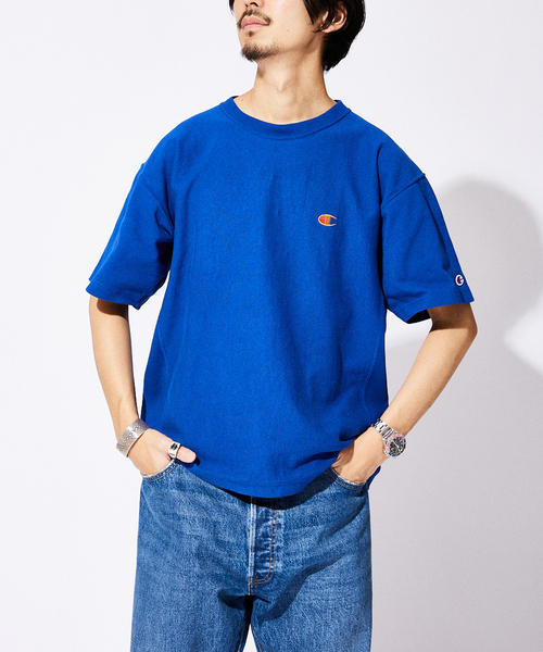 Champion（チャンピオン）の「【CHAMPION / チャンピオン】別注 リバースウィーブTシャツ（Tシャツ/カットソー・メンズ・ブラック/ホワイト/アイボリー/ブルー系その他・MEDIUM/LARGE/X-LARGE/XX-LARGE）」の6枚目の写真
