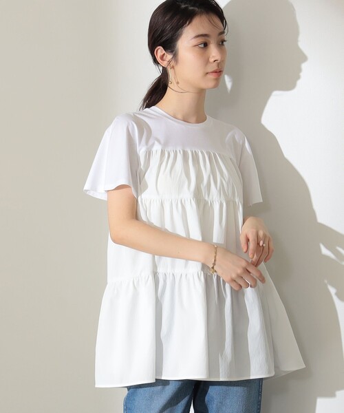 デミルクスビームス　tシャツ コンビ ティアード プルオーバー レディース Demi-Luxe BEAMS｜コンビ ティアード プルオーバー | Rakuten