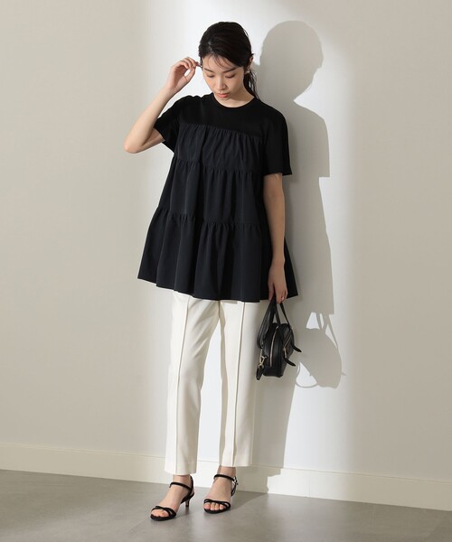 Demi-Luxe BEAMS（デミルクス ビームス）の「コンビ ティアード プルオーバー（Tシャツ/カットソー・レディース・ホワイト/ブラック/ブルー/パープル系その他2/ベージュ・FREE）」の19枚目の写真