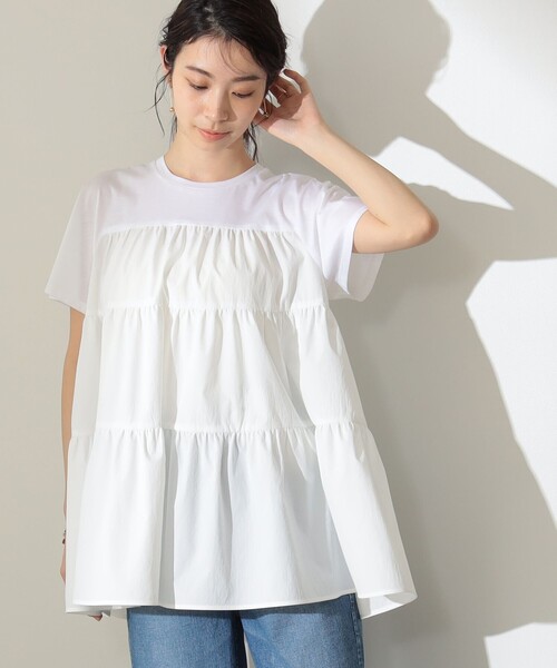 Demi-Luxe BEAMS ティアードカットソー コンビ ティアード プルオーバー（Tシャツ/カットソー）｜Demi