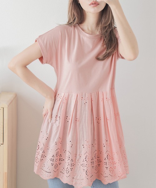 SUGAR BISKET(シュガービスケット)の「カットワークレースプルオーバー(Tシャツ/カットソー・レディース・ホワイト/ブラック/グレー/ピンク・M/L)」の16枚目の写真