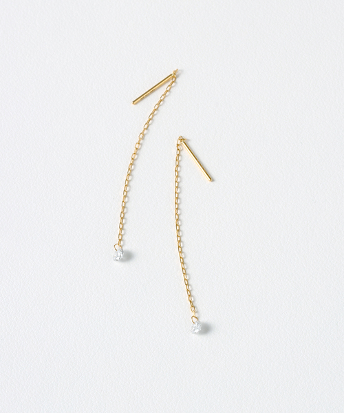 Lilas(リラ)の「ホールダイヤ4cmアメリカンピアス0.16CT K18(両耳)(ピアス(両耳用)・レディース・ゴールド・FREE)」の13枚目の写真