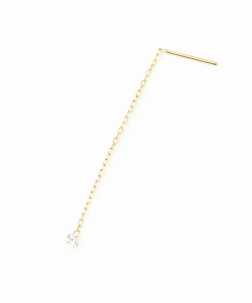 Lilas(リラ)の「ホールダイヤ4cmアメリカンピアス0.16CT K18(両耳)(ピアス(両耳用)・レディース・ゴールド・FREE)」の3枚目の写真