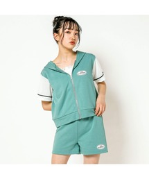 ZIDDY/2点セット半袖ZIPパーカー＆パンツ(130~160cm)