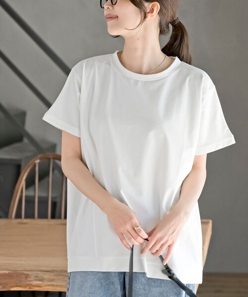 rps(アールピーエス)の「ドライタッチドルマンT(Tシャツ/カットソー・レディース・チャコールグレー/オフホワイト/ブラック・フリー)」の2枚目の写真