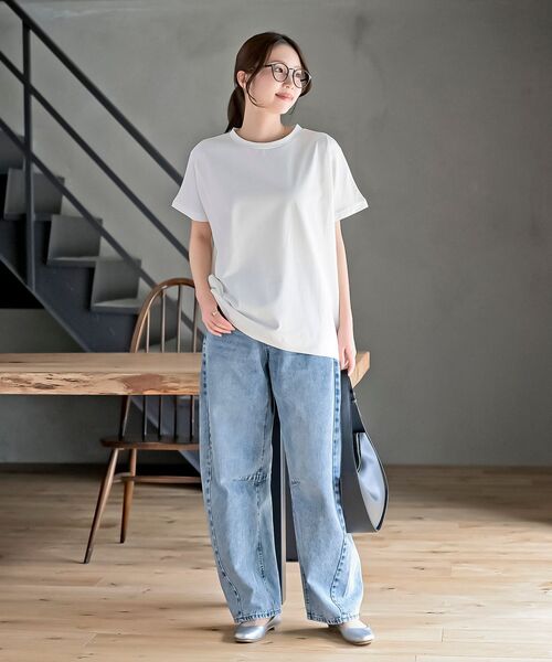 rps(アールピーエス)の「ドライタッチドルマンT(Tシャツ/カットソー・レディース・チャコールグレー/オフホワイト/ブラック・フリー)」の13枚目の写真