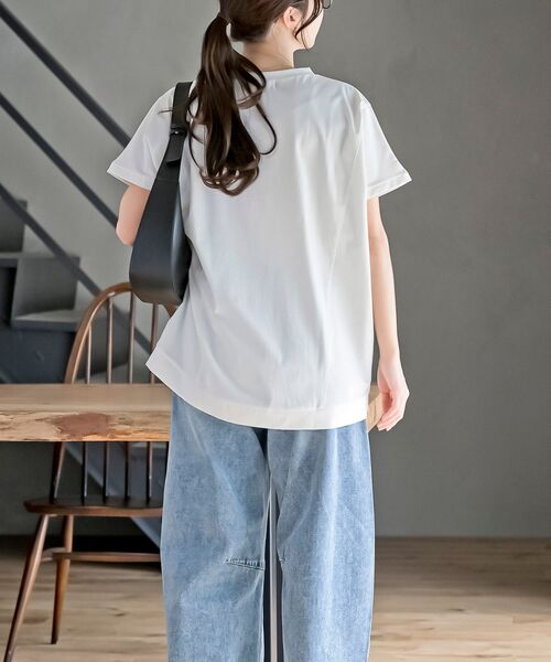 rps(アールピーエス)の「ドライタッチドルマンT(Tシャツ/カットソー・レディース・チャコールグレー/オフホワイト/ブラック・フリー)」の11枚目の写真