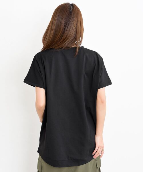 rps(アールピーエス)の「ドライタッチドルマンT(Tシャツ/カットソー・レディース・チャコールグレー/オフホワイト/ブラック・フリー)」の4枚目の写真