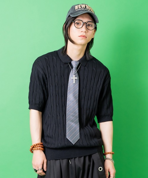 an meets zakka（アンミツザッカ）の「an meets zakka バリエーションワンタッチネクタイ（ネクタイ・メンズ・B/C/D/E/F/ブラック/ネイビー/ブラウン/ホワイト/ワインレッド/G/H/I/J/K/L/ラベンダー/グリーン/レッド/グレー/パープル・ONESIZE）」の16枚目の写真