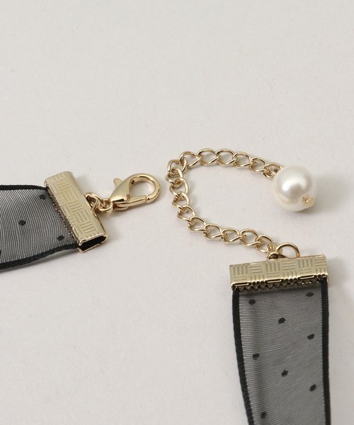 U by SPICK&SPAN（ユーバイスピックアンドスパン）の「チョーカー(A) (Sheerdot)（ネックレス・レディース・ブラック・FREE）」の4枚目の写真