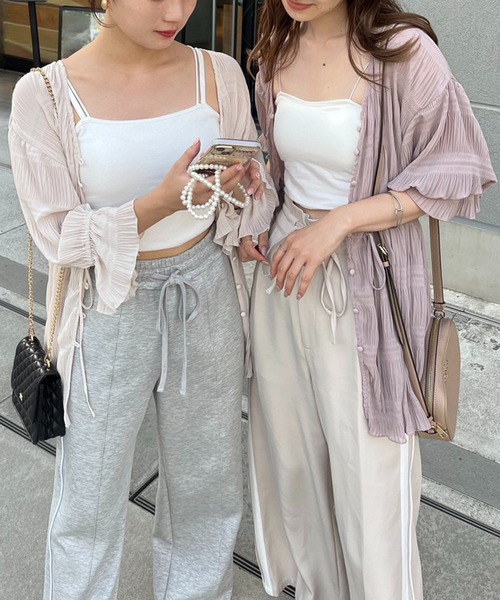 one after another NICE CLAUP(ワンアフターアナザーナイスクラップ)の「マジョリカプリーツシアーブラウス(シャツ/ブラウス・レディース・アイボリー/モカ/ラベンダー・FREE)」の14枚目の写真