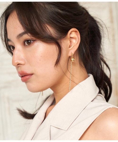 ANAP（アナップ）の「ポールロングピアス（ピアス（両耳用）・レディース・シルバー/ゴールド・FREE）」の3枚目の写真