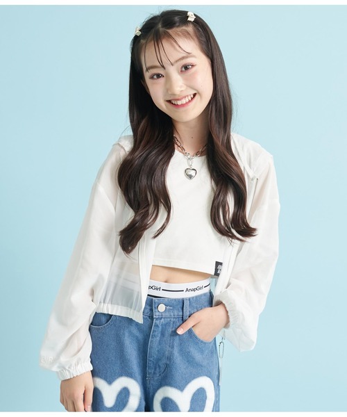 ANAP GｉRL（アナップガール）の「ロゴ3分丈レギンス（レギンス/スパッツ・キッズ・ブラック・S/XS/M）」の8枚目の写真