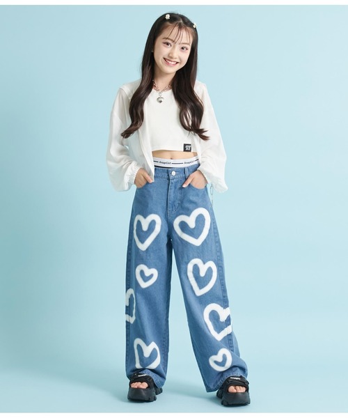 ANAP GｉRL（アナップガール）の「ロゴ3分丈レギンス（レギンス/スパッツ・キッズ・ブラック・S/XS/M）」の7枚目の写真