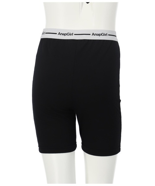 ANAP GｉRL（アナップガール）の「ロゴ3分丈レギンス（レギンス/スパッツ・キッズ・ブラック・S/XS/M）」の3枚目の写真