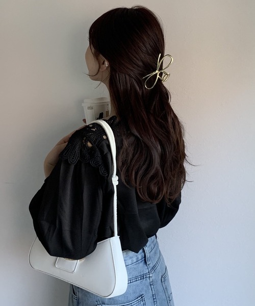 【原価ぶっ壊し割引】LE SOIRリボンヘアクリップ セール】シアーリボンヘアクリップ（バレッタ/ヘアクリップ