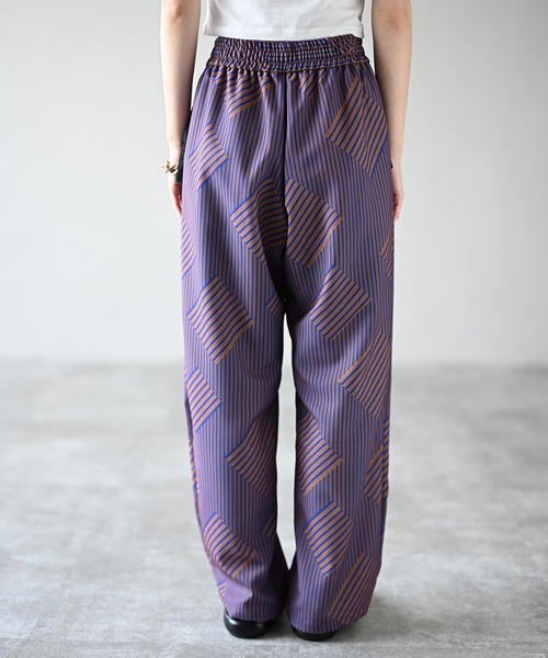 HERENCIA（ヘレンチア）の「ポケットフリンジ ジオメトリック ストライプ イージーパンツ（その他パンツ・レディース・ブラウン系その他/ブラック系その他/ブルー系その他・FREE）」の15枚目の写真