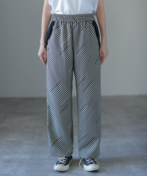 HERENCIA（ヘレンチア）の「ポケットフリンジ ジオメトリック ストライプ イージーパンツ（その他パンツ・レディース・ブラウン系その他/ブラック系その他/ブルー系その他・FREE）」の18枚目の写真