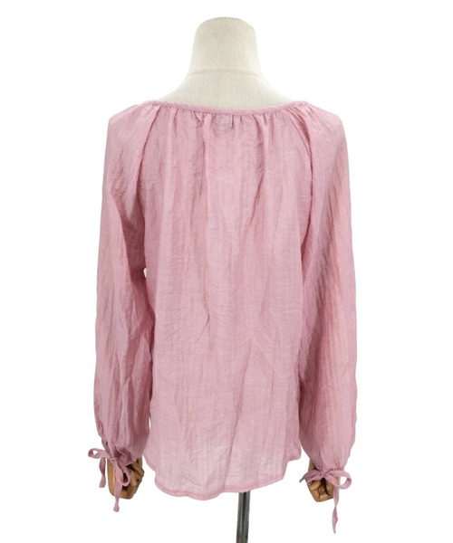 Amulet(アミュレット)の「シアーシャツ(シャツ/ブラウス・レディース・ピンク/ブルー・M/L/XL)」の10枚目の写真