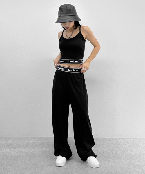 LVEU.(ラブユ.)の「Logo camisole set up / ロゴキャミソールセットアップ(セットアップ・レディース・ブラック/グレー・FREE)」の3枚目の写真